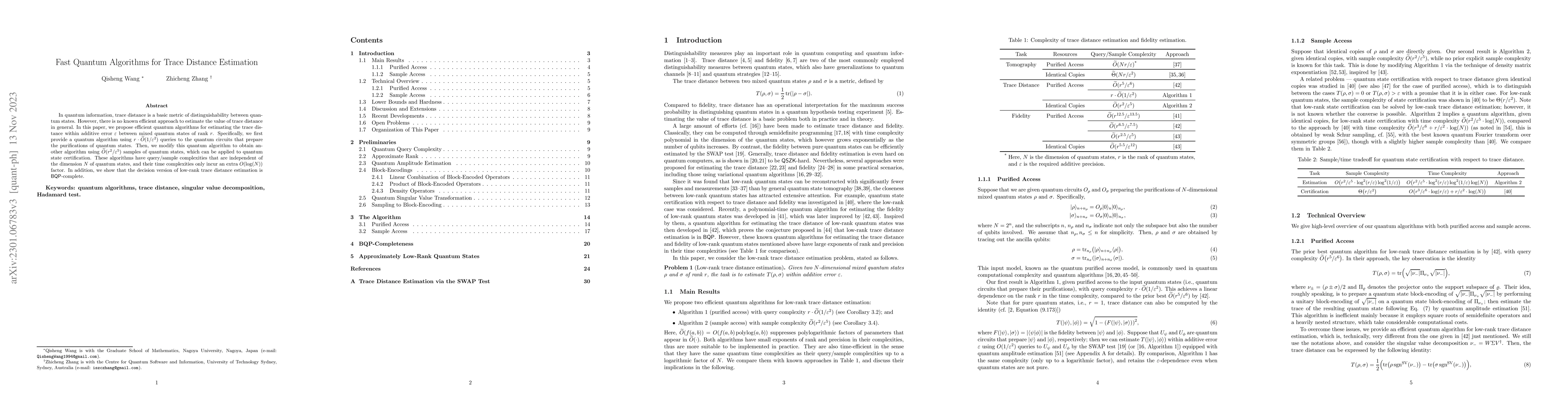 Thumbnail for Fast Quantum Algorithms for Trace Distance Estimation