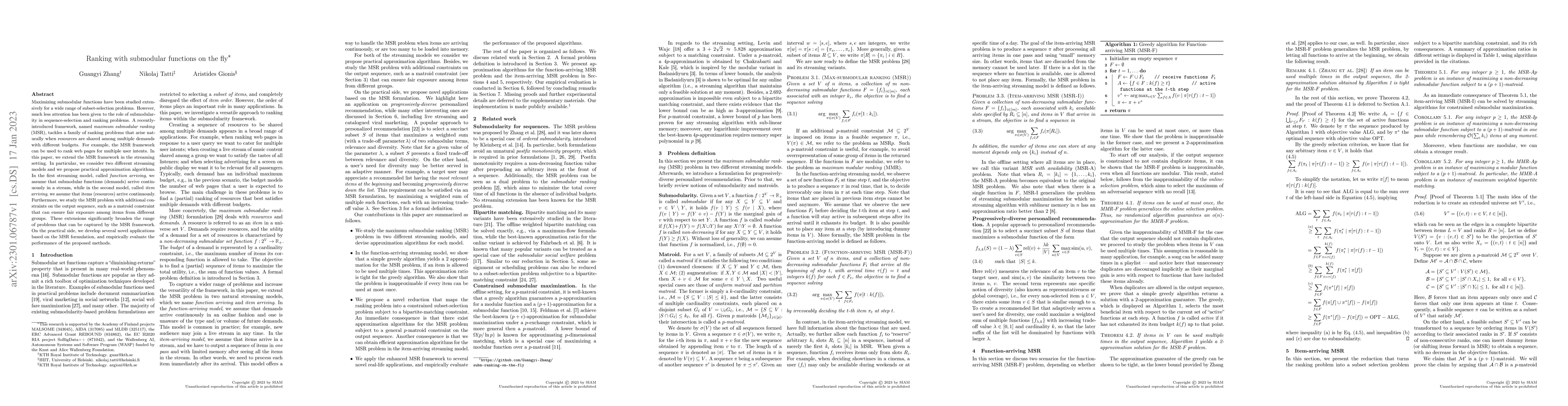 Thumbnail for Ranking with submodular functions on the fly