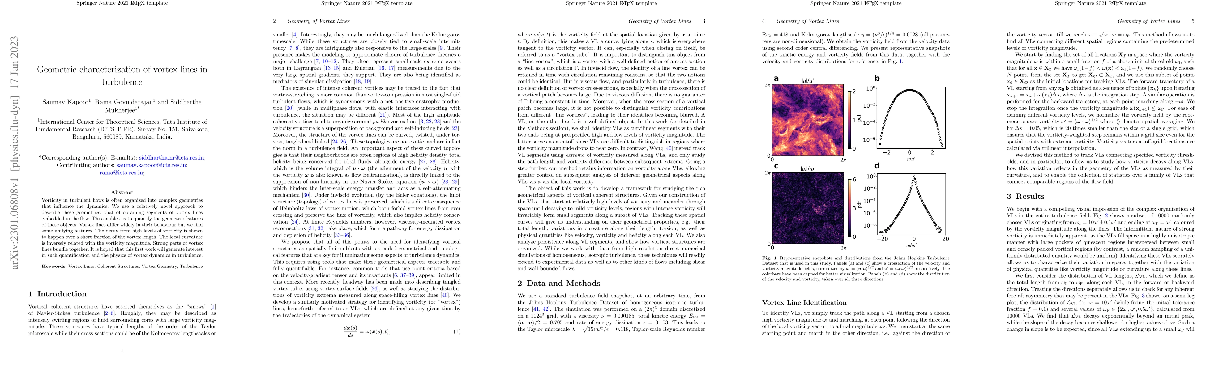 Thumbnail for Geometric characterization of vortex lines in turbulence
