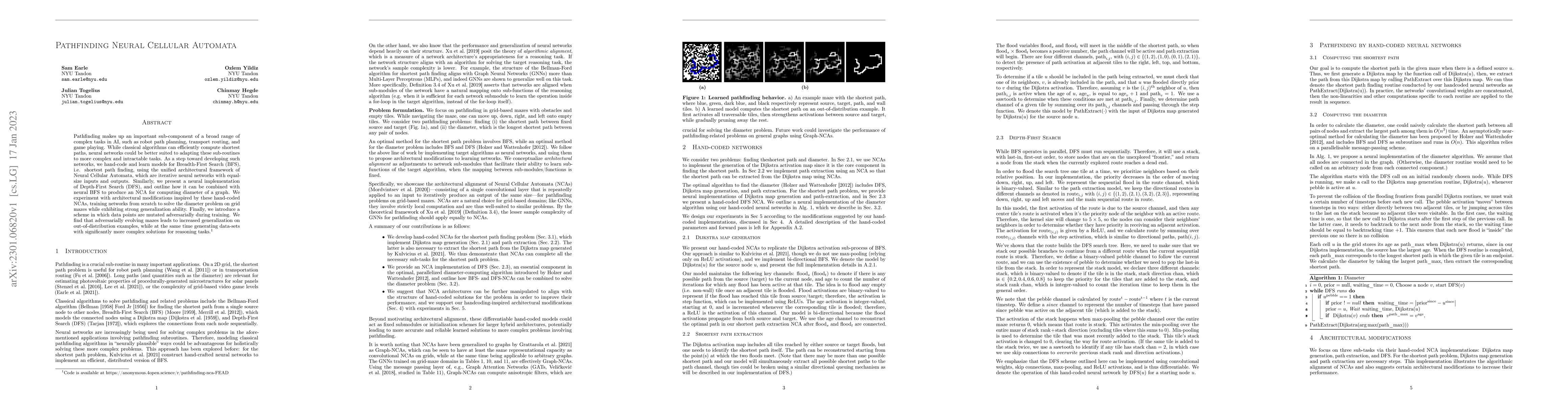 Thumbnail for Pathfinding Neural Cellular Automata