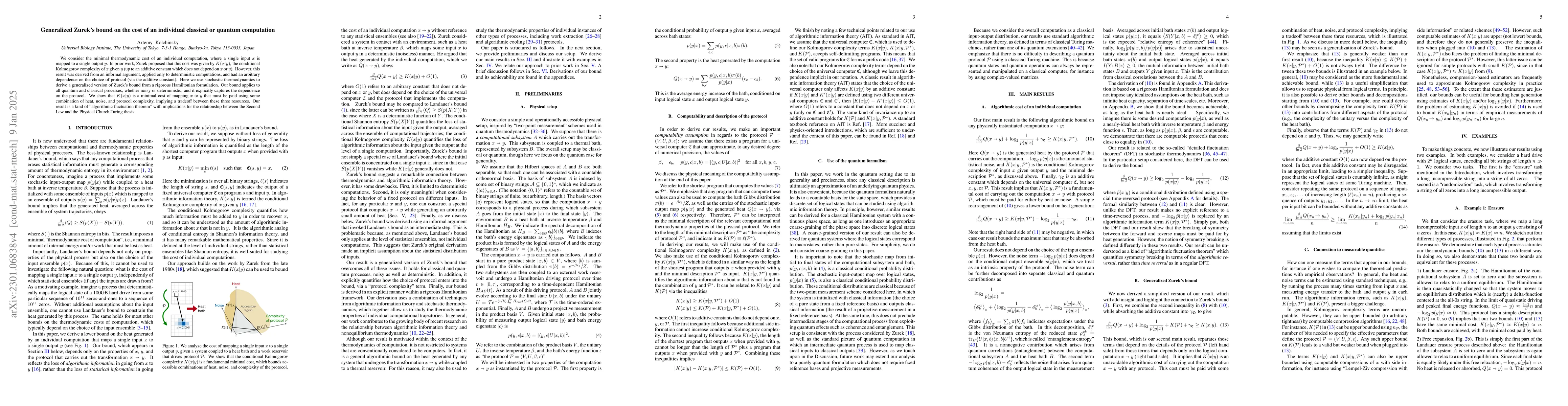 Thumbnail for Generalized Zurek's bound on the cost of an individual classical or
  quantum computation