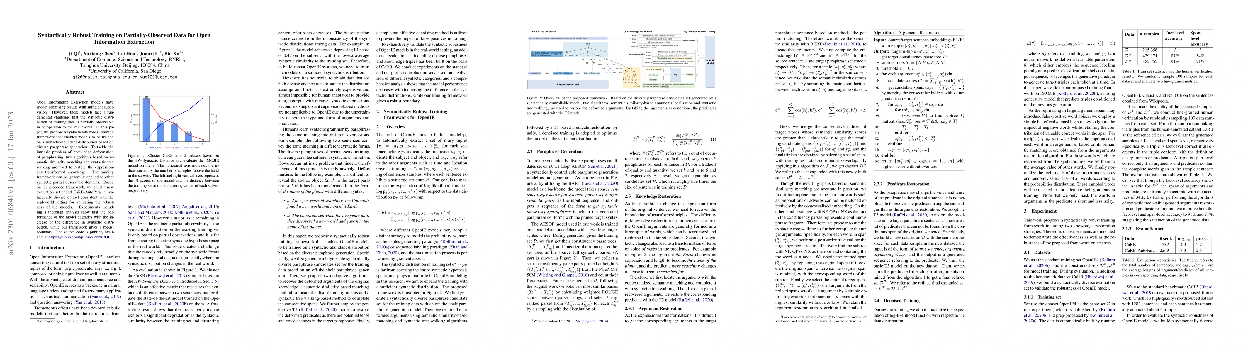 Thumbnail for Syntactically Robust Training on Partially-Observed Data for Open
  Information Extraction