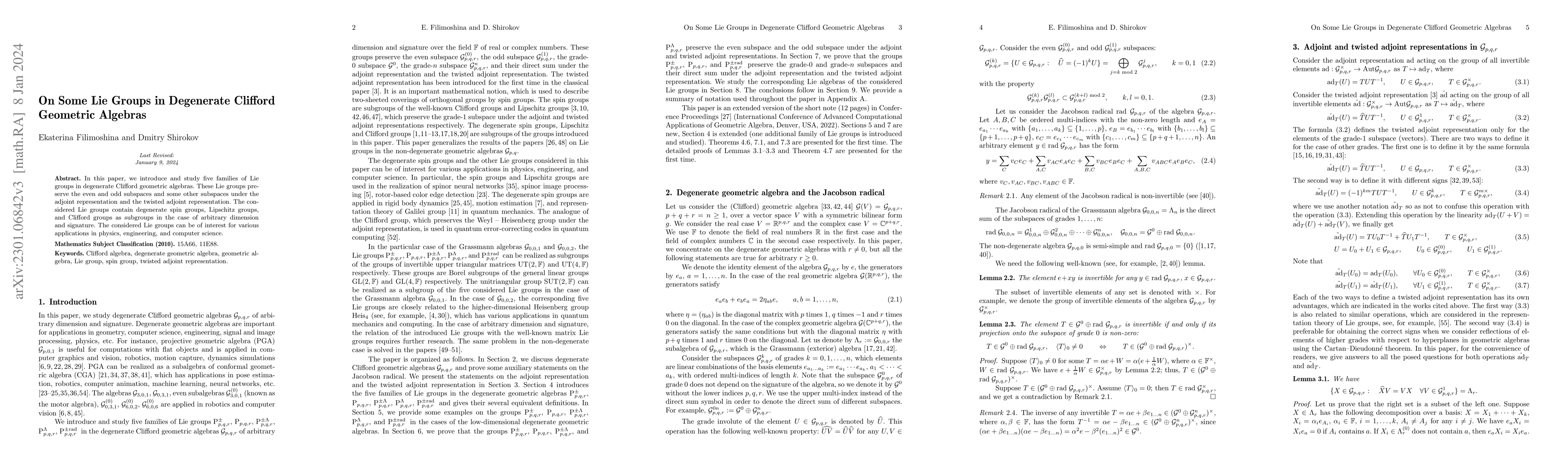 Thumbnail for On Some Lie Groups in Degenerate Clifford Geometric Algebras