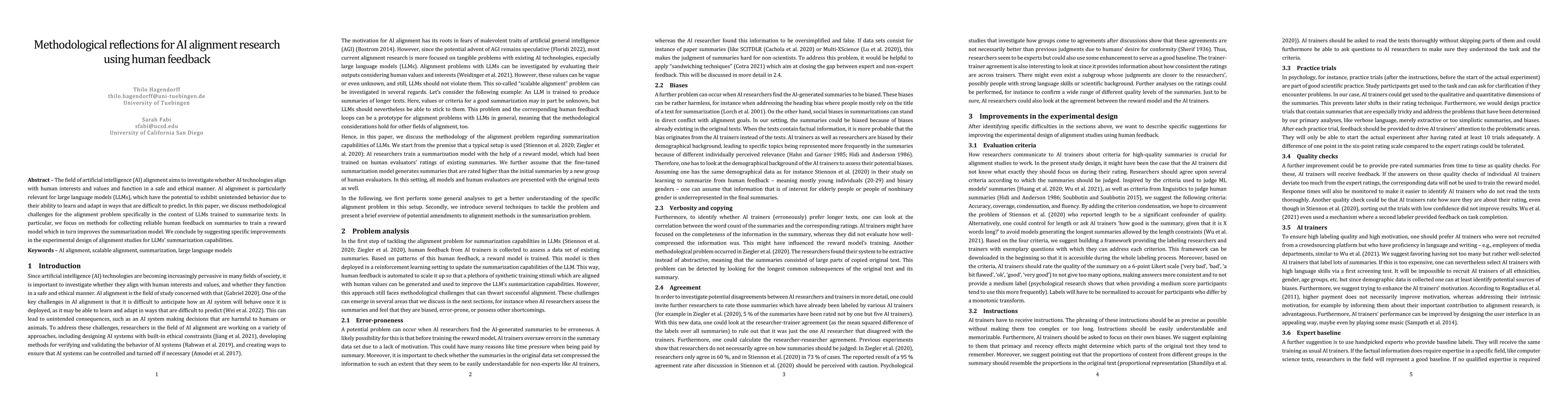 Thumbnail for Methodological reflections for AI alignment research using human
  feedback