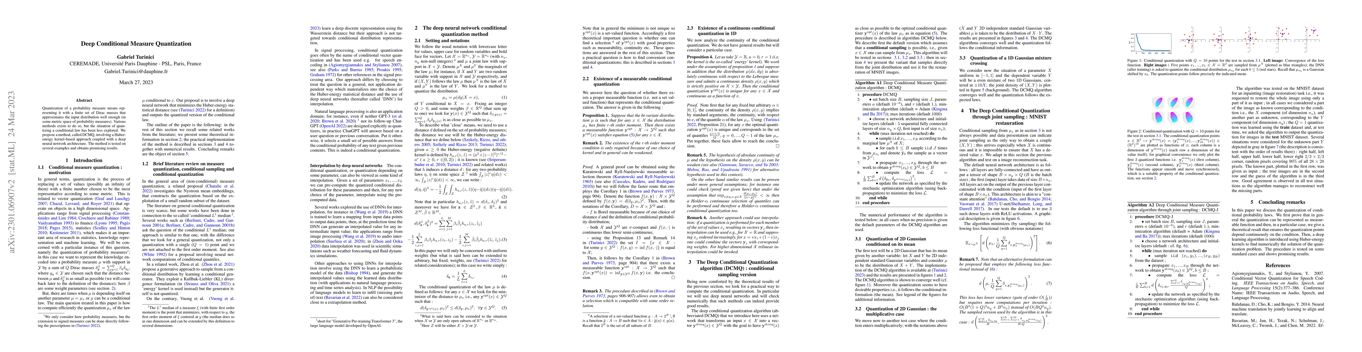 Thumbnail for Deep Conditional Measure Quantization