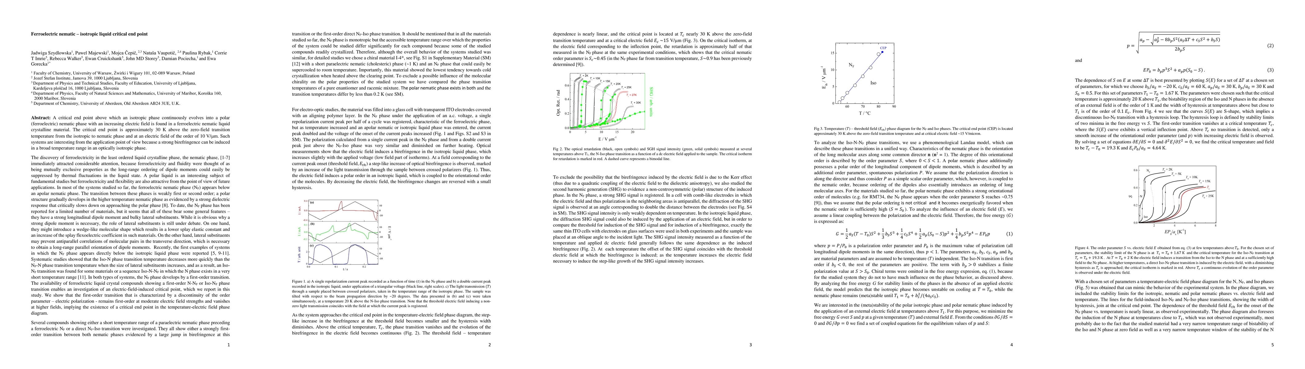 Thumbnail for Ferroelectric nematic -- isotropic critical end point