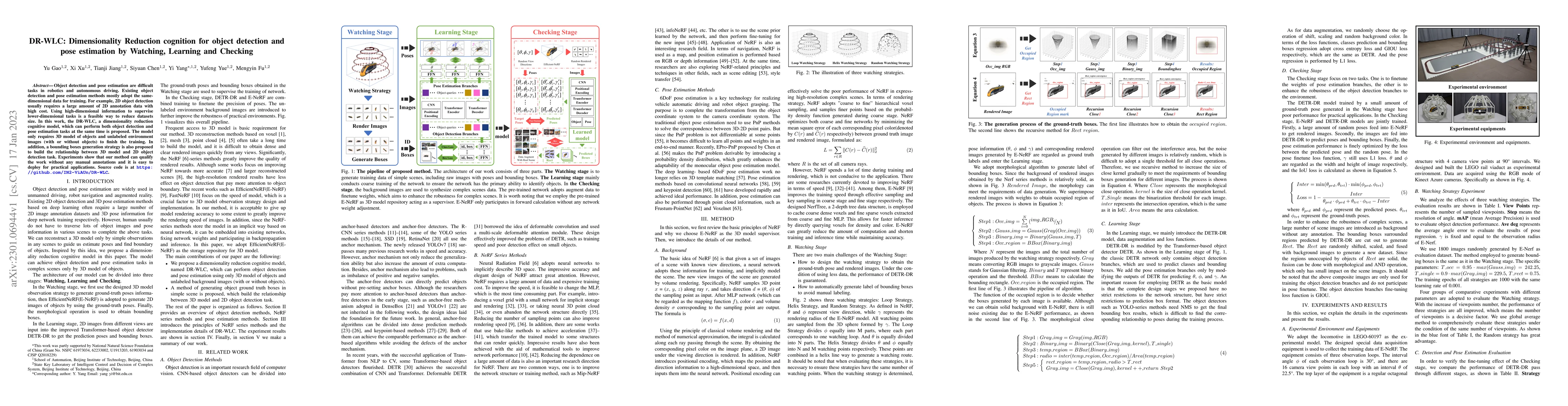Thumbnail for DR-WLC: Dimensionality Reduction cognition for object detection and pose
  estimation by Watching, Learning and Checking