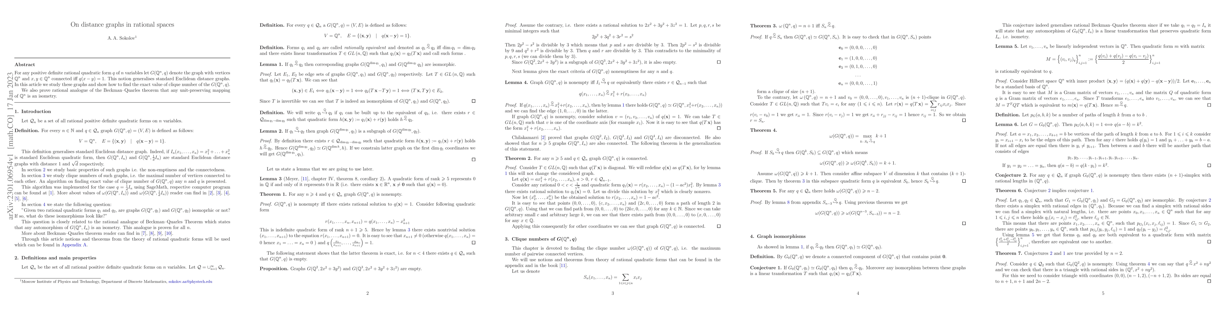 Thumbnail for On distance graphs in rational spaces