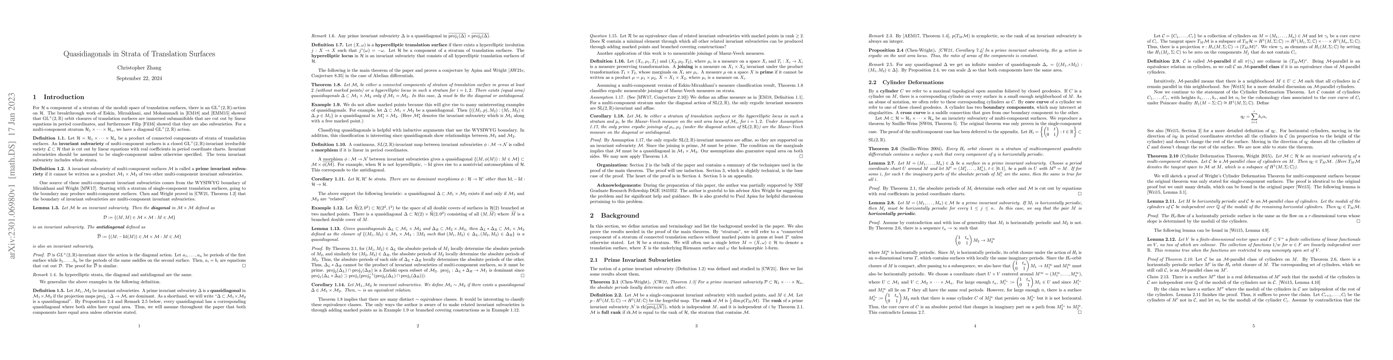 Thumbnail for Quasidiagonals in Strata of Translation Surfaces