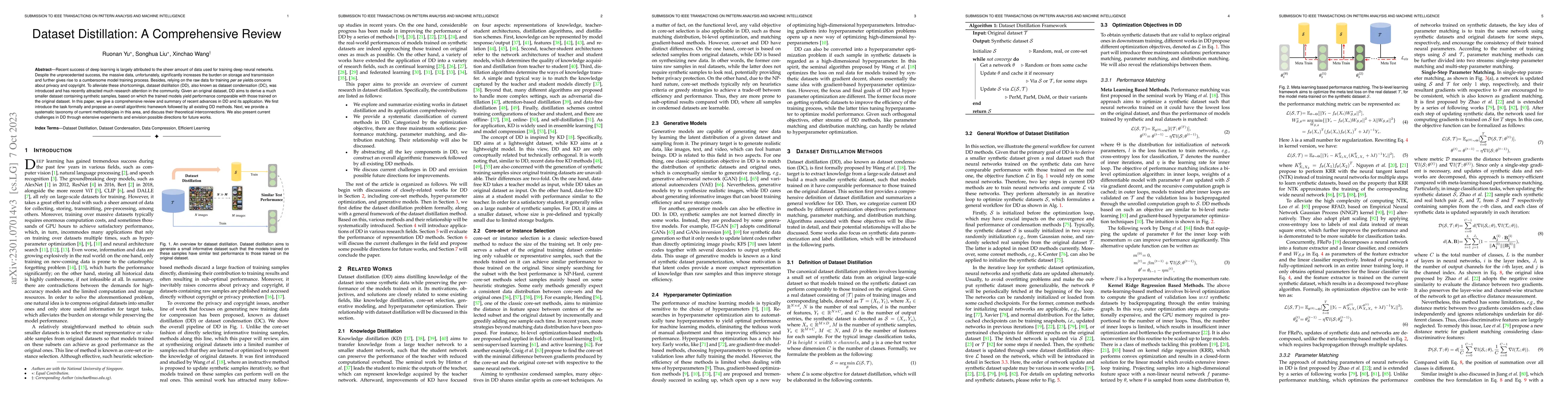 Thumbnail for Dataset Distillation: A Comprehensive Review