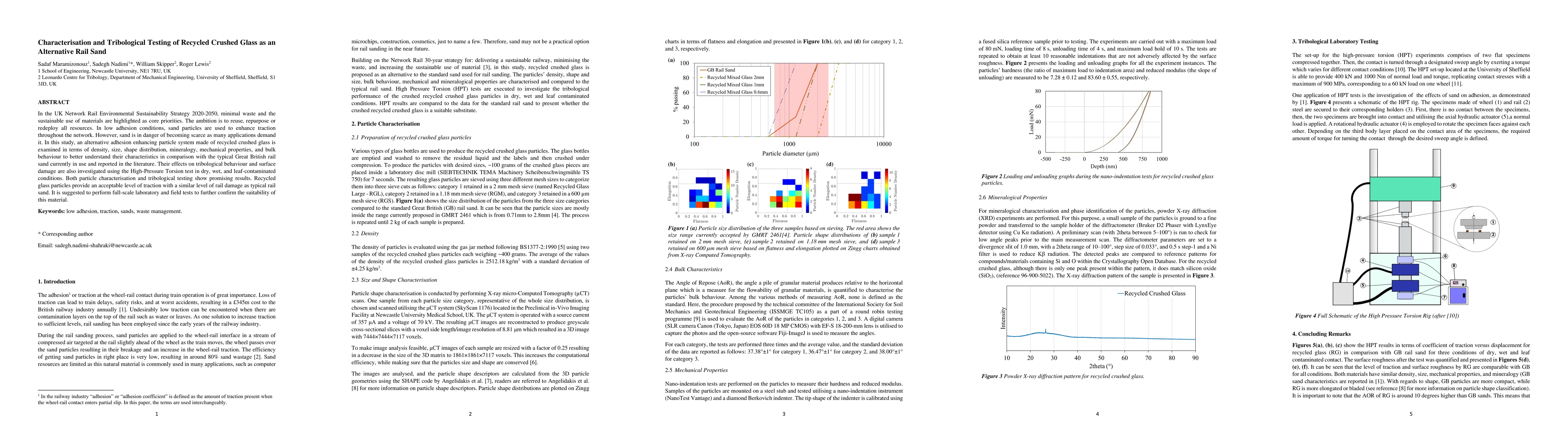 Thumbnail for Characterisation and Tribological Testing of Recycled Crushed Glass as
  an Alternative Rail Sand