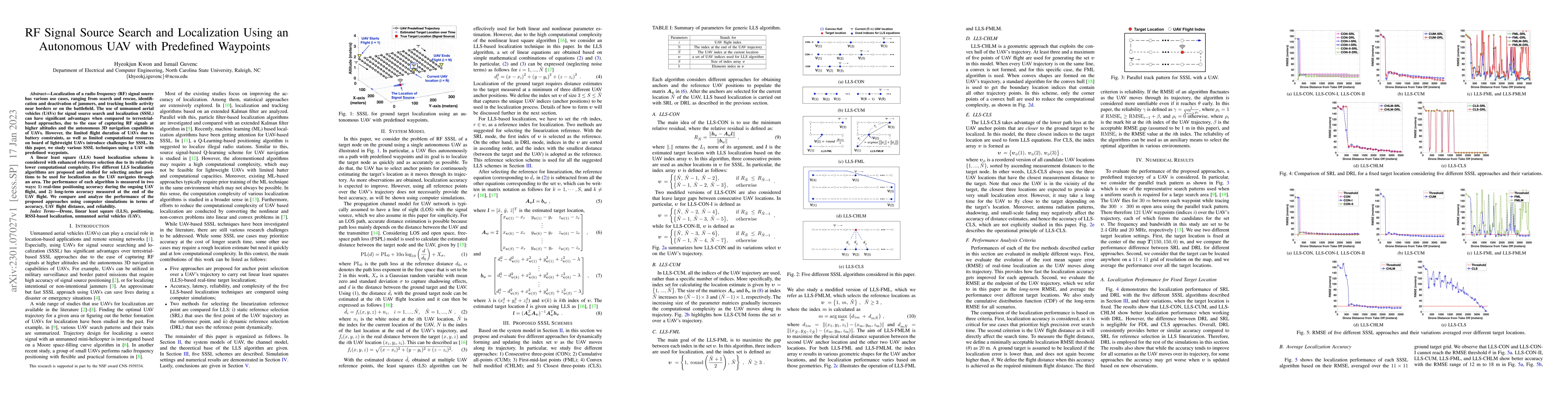 Thumbnail for RF Signal Source Search and Localization Using an Autonomous UAV with
  Predefined Waypoints