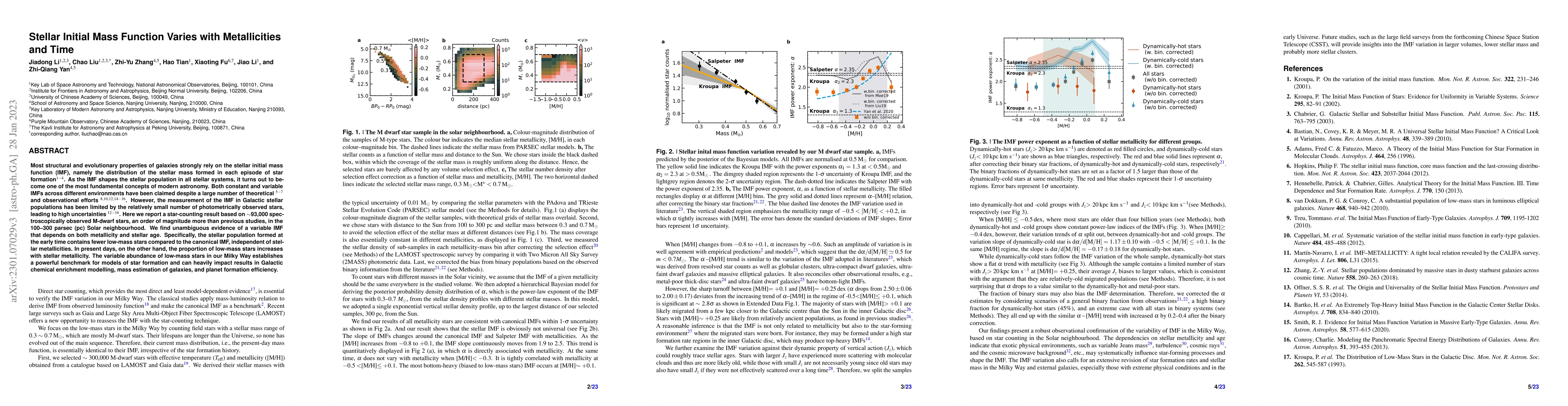 Thumbnail for Stellar Initial Mass Function Varies with Metallicities and Time
