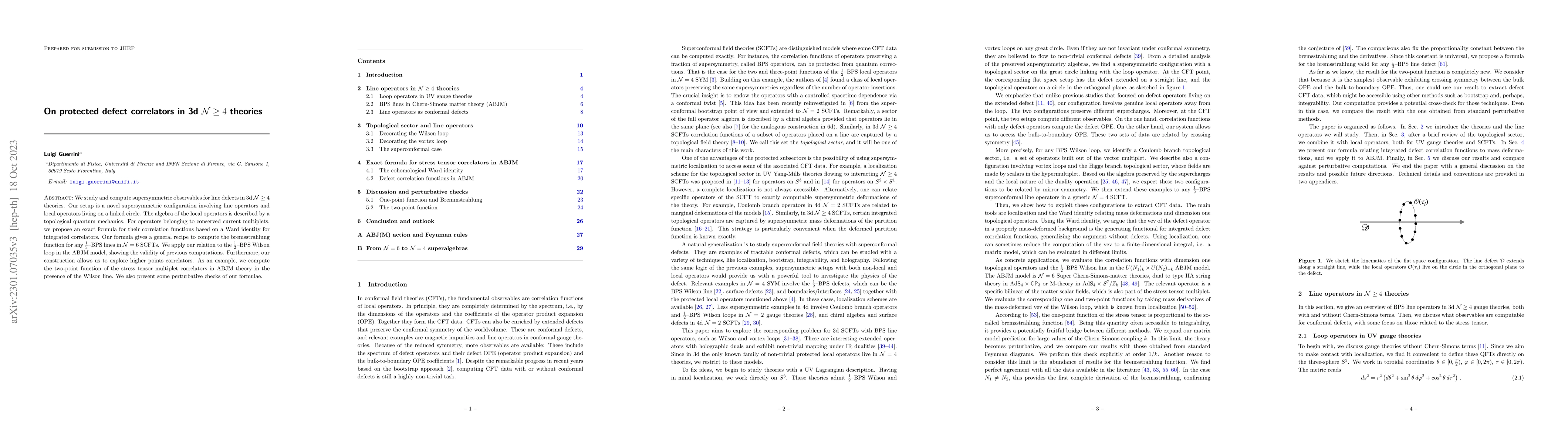 Thumbnail for On protected defect correlators in 3d $\mathcal{N}\ge4$ theories