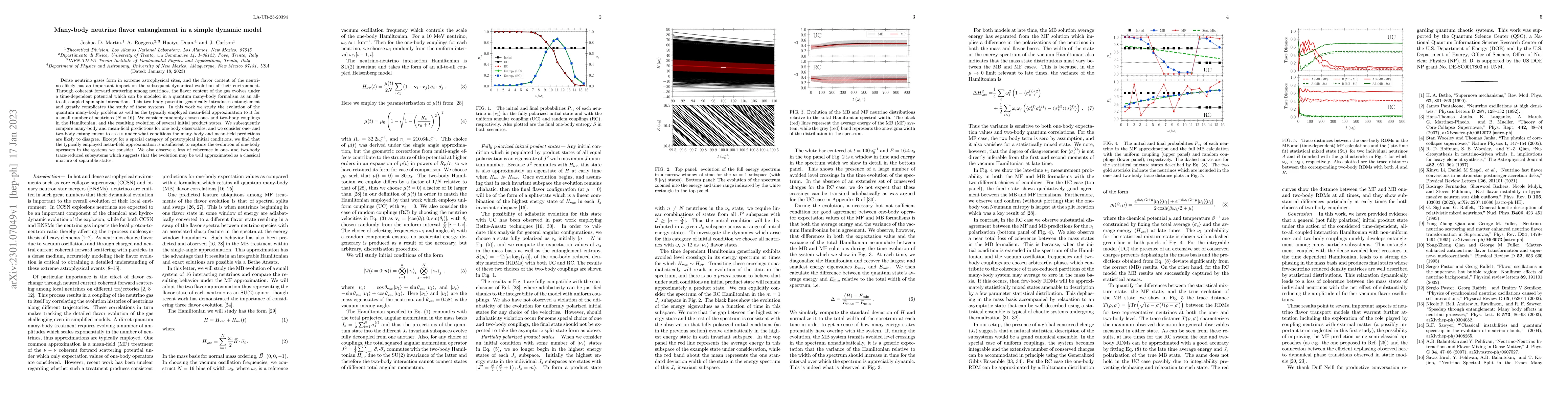 Thumbnail for Many-body neutrino flavor entanglement in a simple dynamic model
