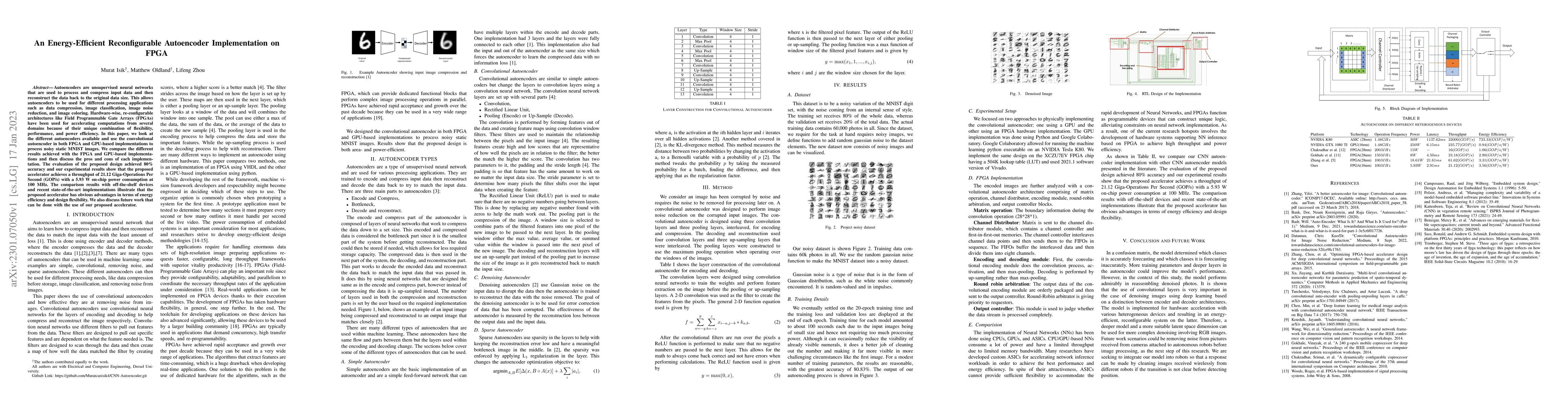 Thumbnail for An Energy-Efficient Reconfigurable Autoencoder Implementation on FPGA