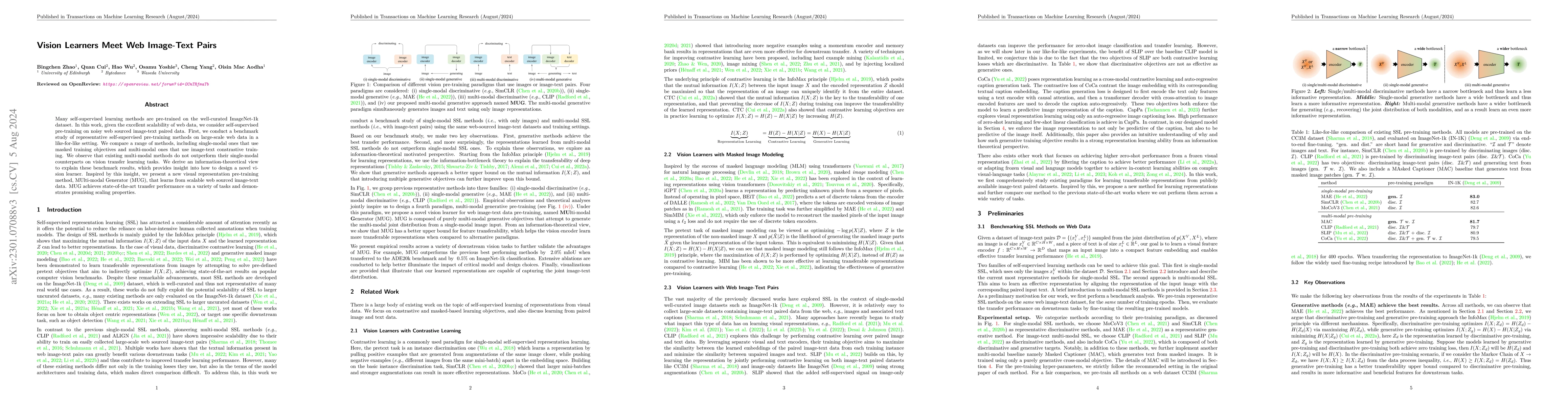 Thumbnail for Vision Learners Meet Web Image-Text Pairs