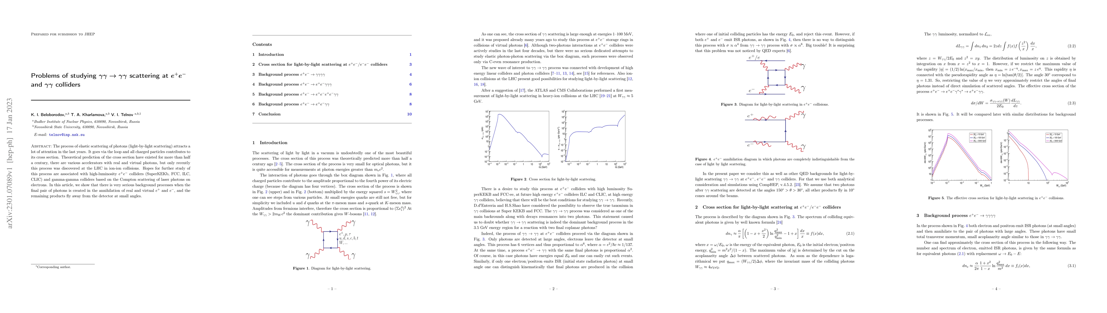 Thumbnail for Problems of studying $\gamma \gamma \to \gamma\gamma$ scattering at
  $e^+e^-$ and $\gamma\gamma$ colliders