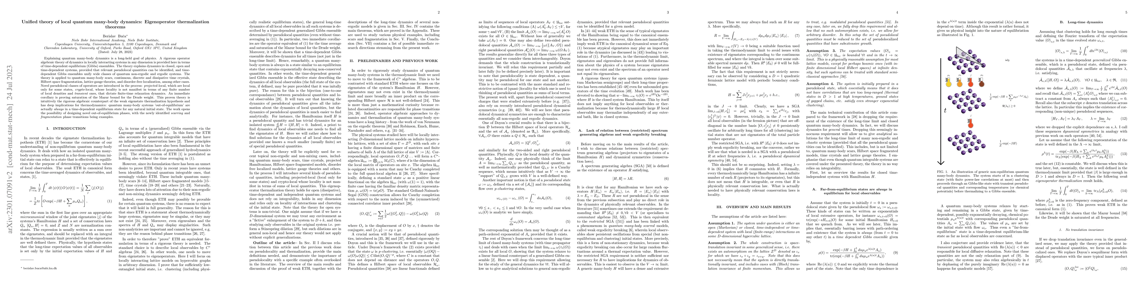 Thumbnail for Unified theory of local quantum many-body dynamics: Eigenoperator
  thermalization theorems