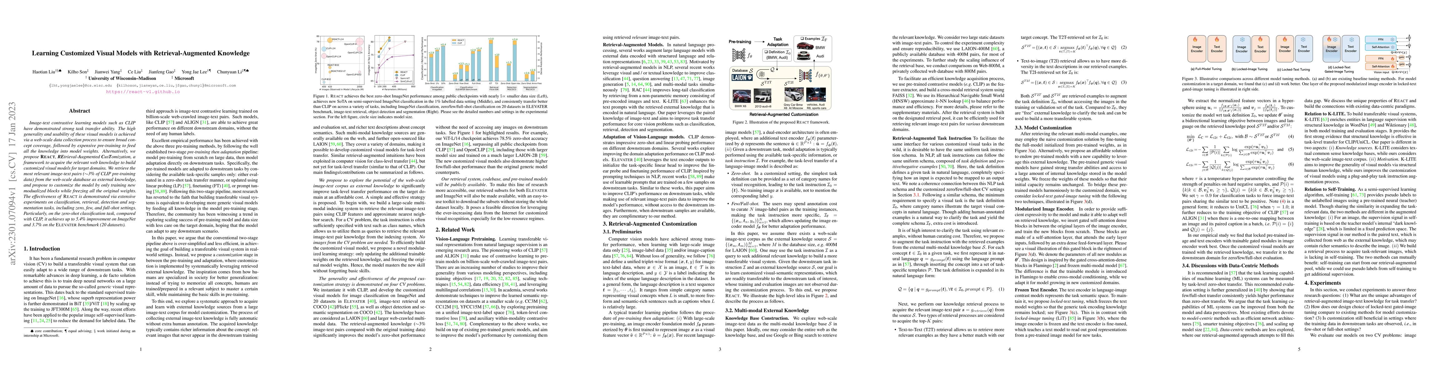Thumbnail for Learning Customized Visual Models with Retrieval-Augmented Knowledge