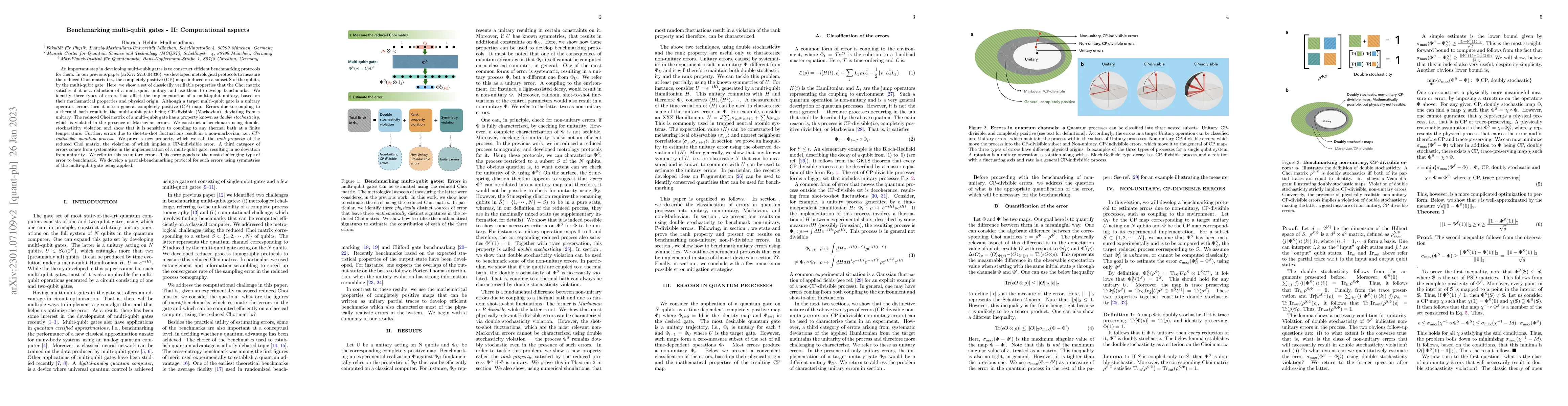 Thumbnail for Benchmarking multi-qubit gates -- II: Computational aspects