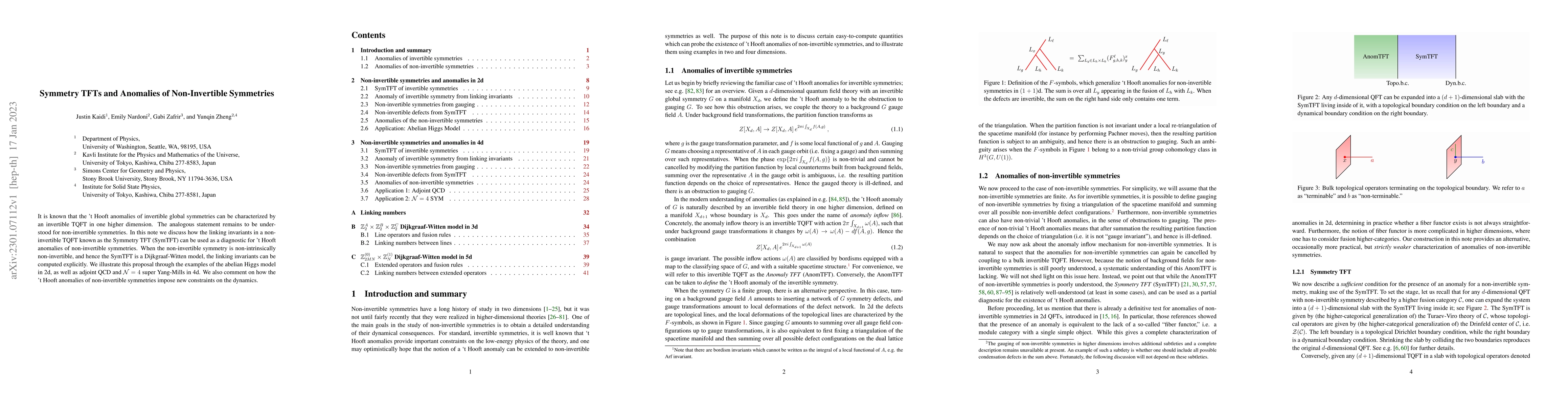 Thumbnail for Symmetry TFTs and Anomalies of Non-Invertible Symmetries