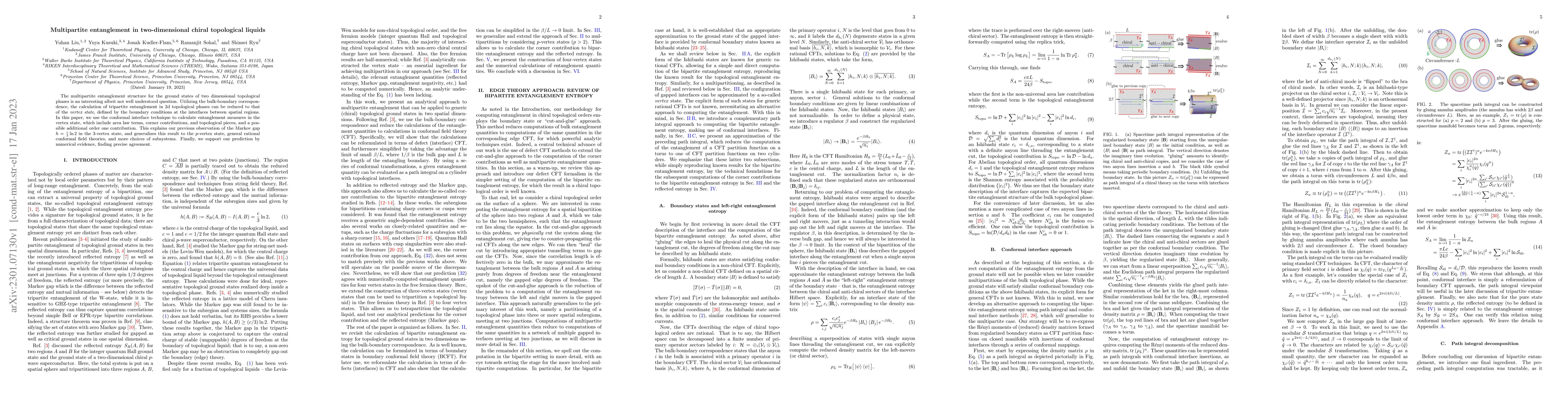 Thumbnail for Multipartite entanglement in two-dimensional chiral topological liquids