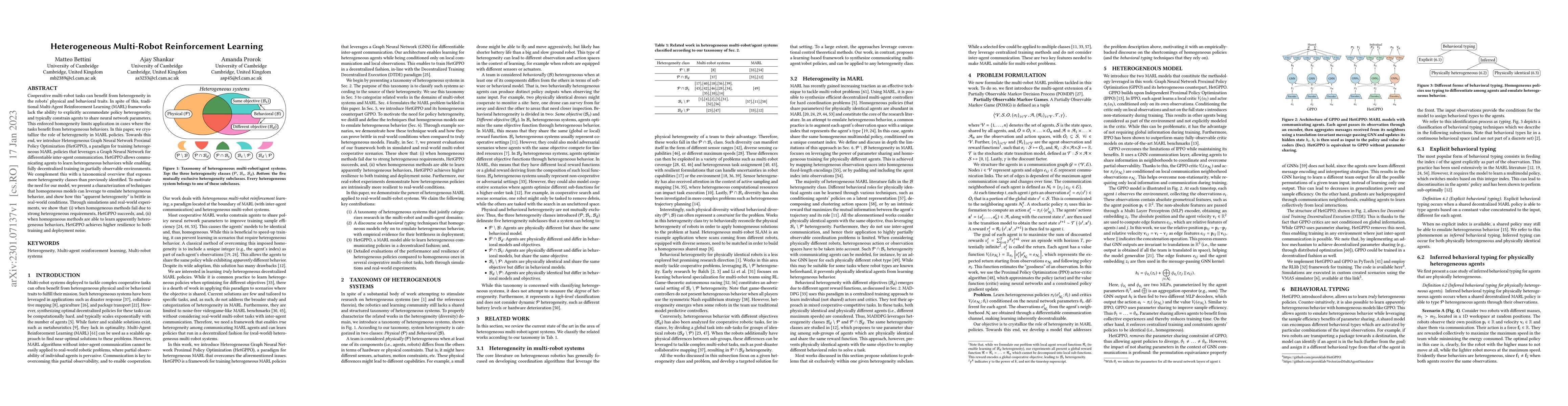 Thumbnail for Heterogeneous Multi-Robot Reinforcement Learning