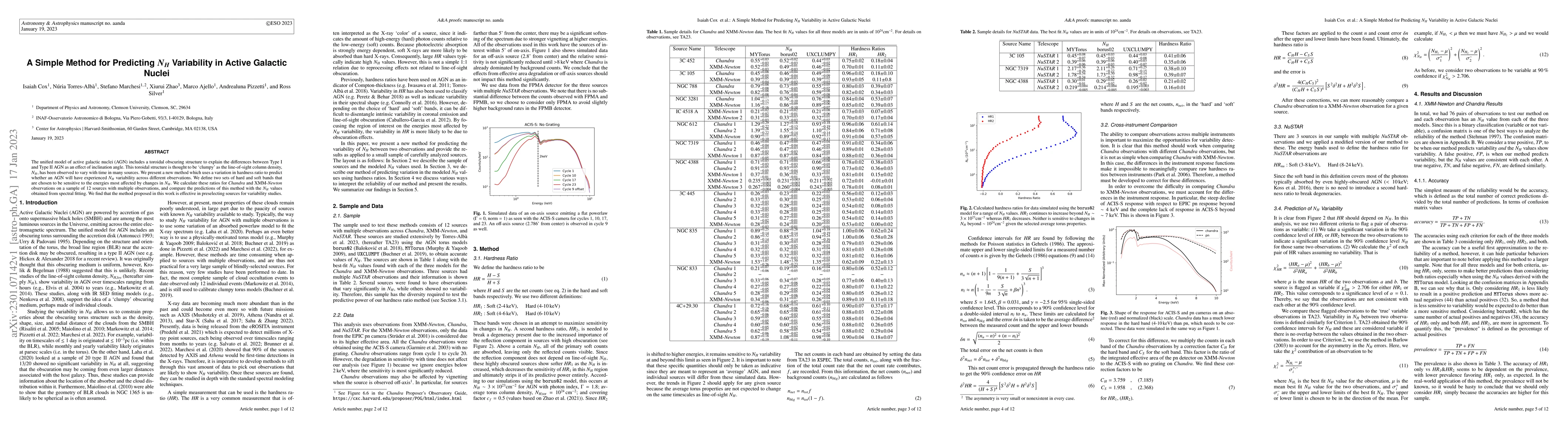Thumbnail for A Simple Method for Predicting $N_H$ Variability in Active Galactic
  Nuclei