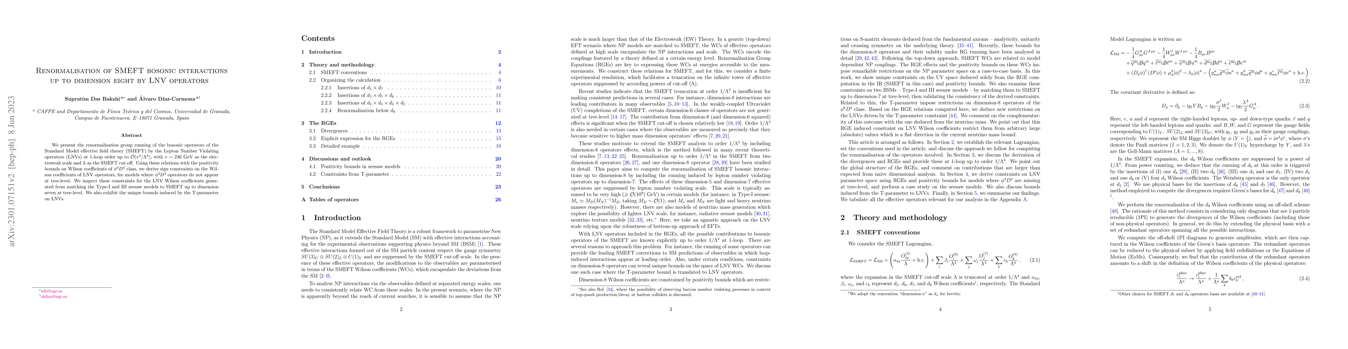 Thumbnail for Renormalisation of SMEFT bosonic interactions up to dimension eight by
  LNV operators