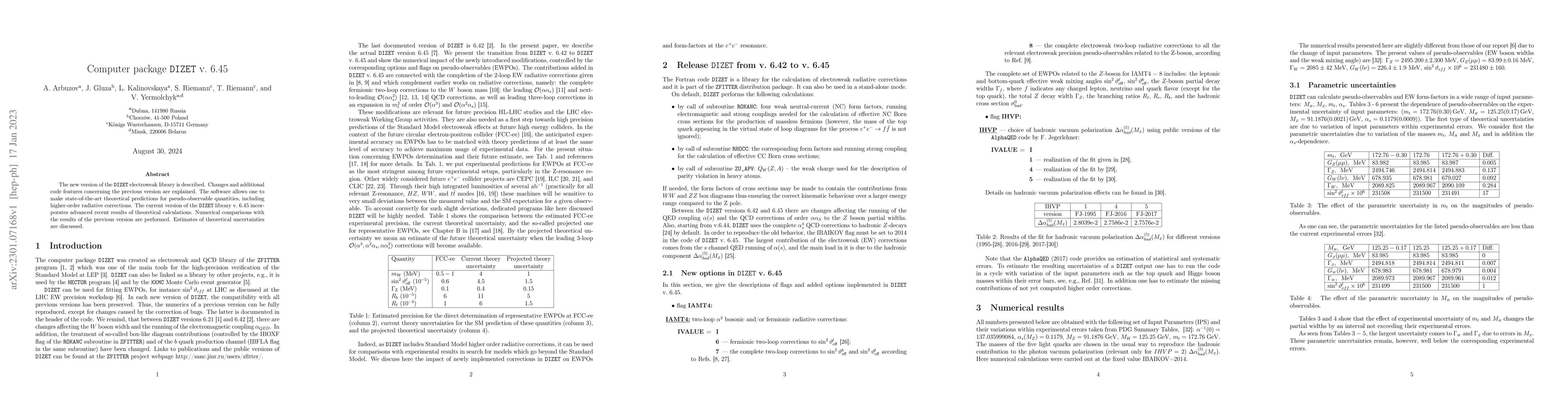 Thumbnail for Computer package DIZET v. 6.45