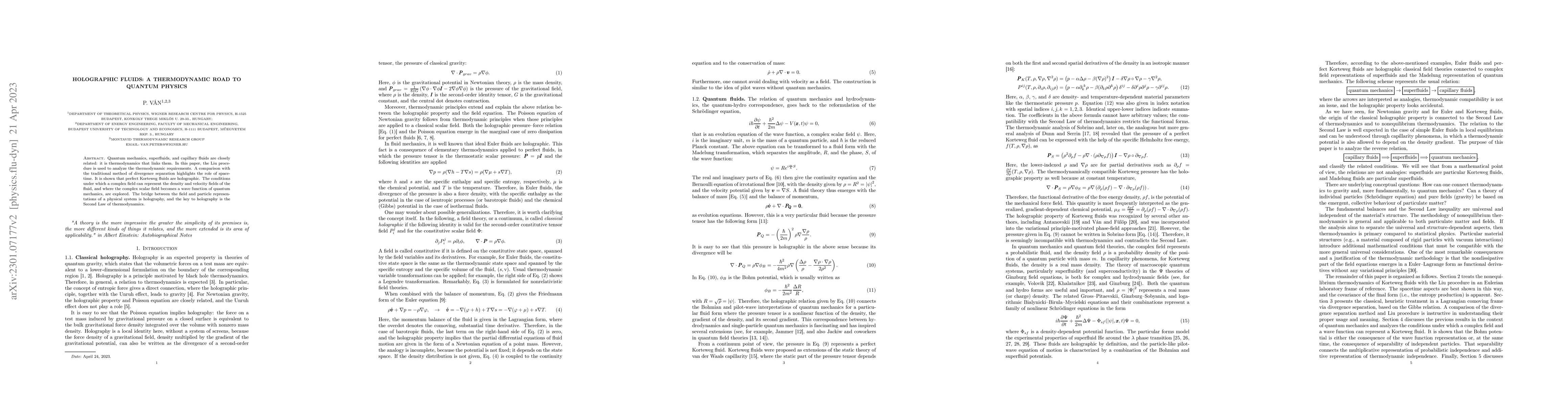 Thumbnail for Holographic fluids: a thermodynamic road to quantum physics