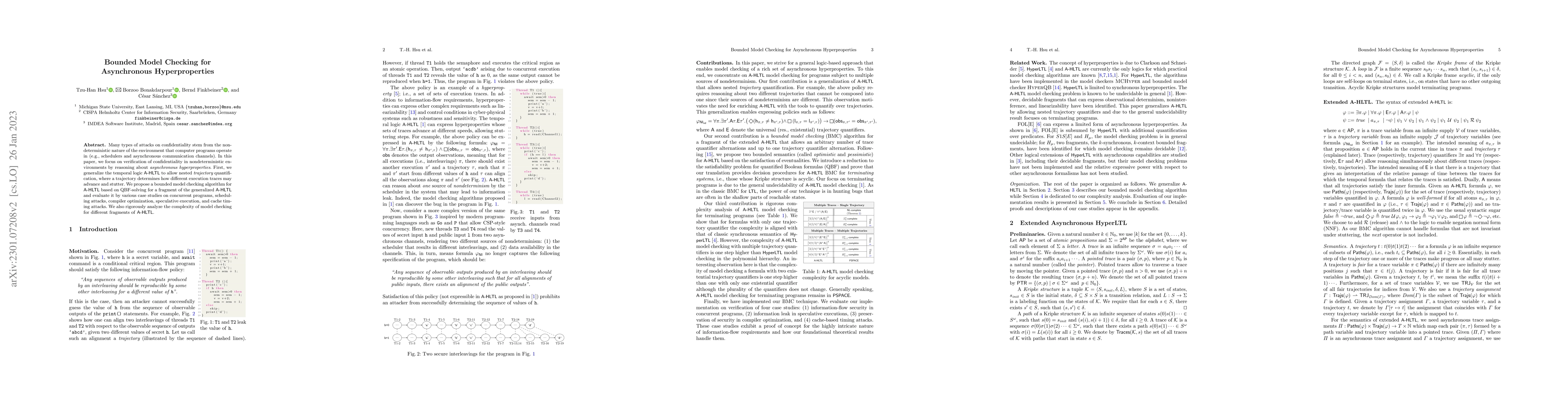 Thumbnail for Bounded Model Checking for Asynchronous Hyperproperties
