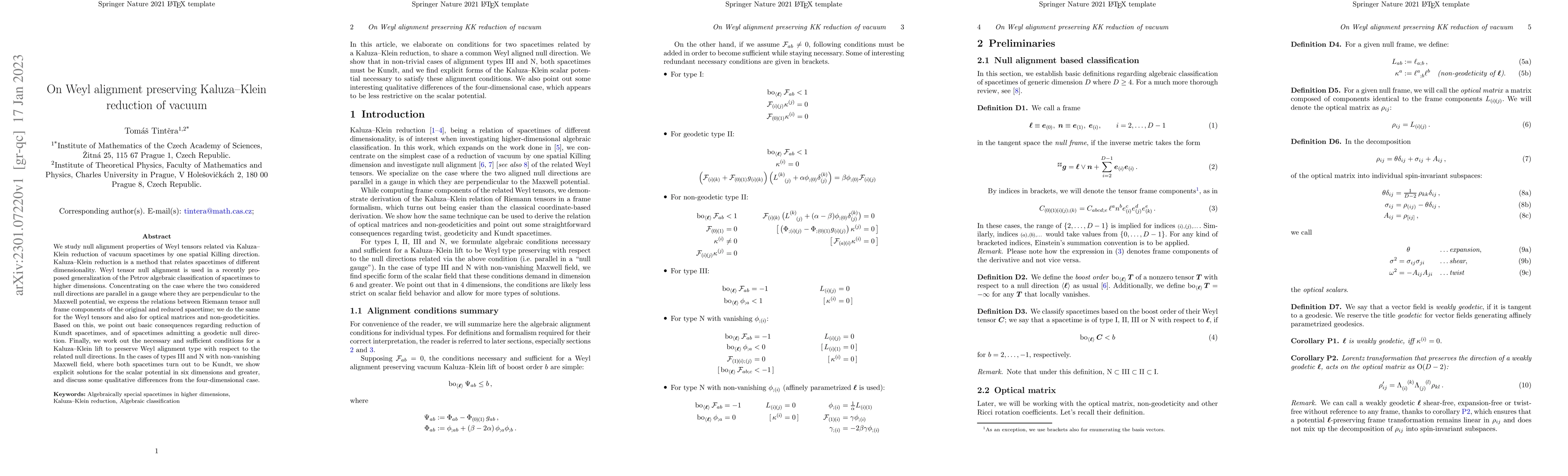 Thumbnail for On Weyl alignment preserving Kaluza-Klein reduction of vacuum