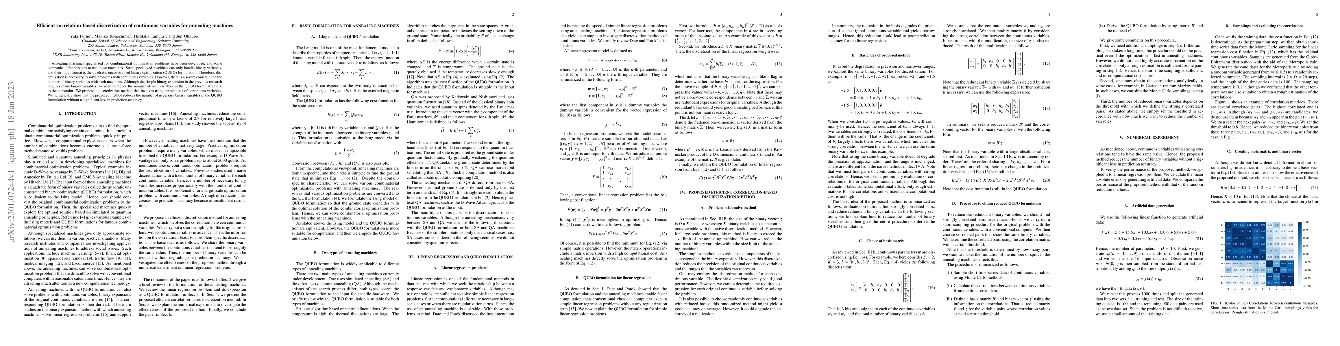 Thumbnail for Efficient correlation-based discretization of continuous variables for
  annealing machines