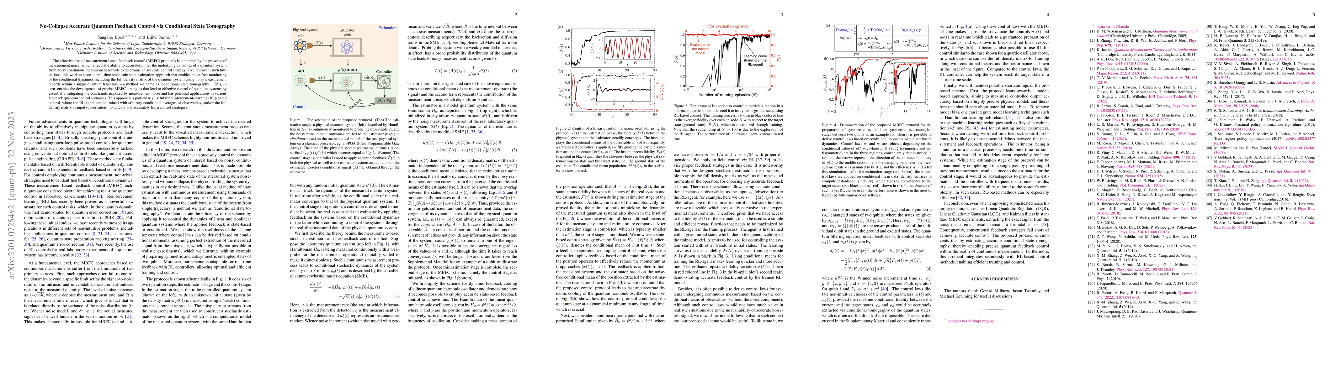 Thumbnail for No-Collapse Accurate Quantum Feedback Control via Conditional State
  Tomography