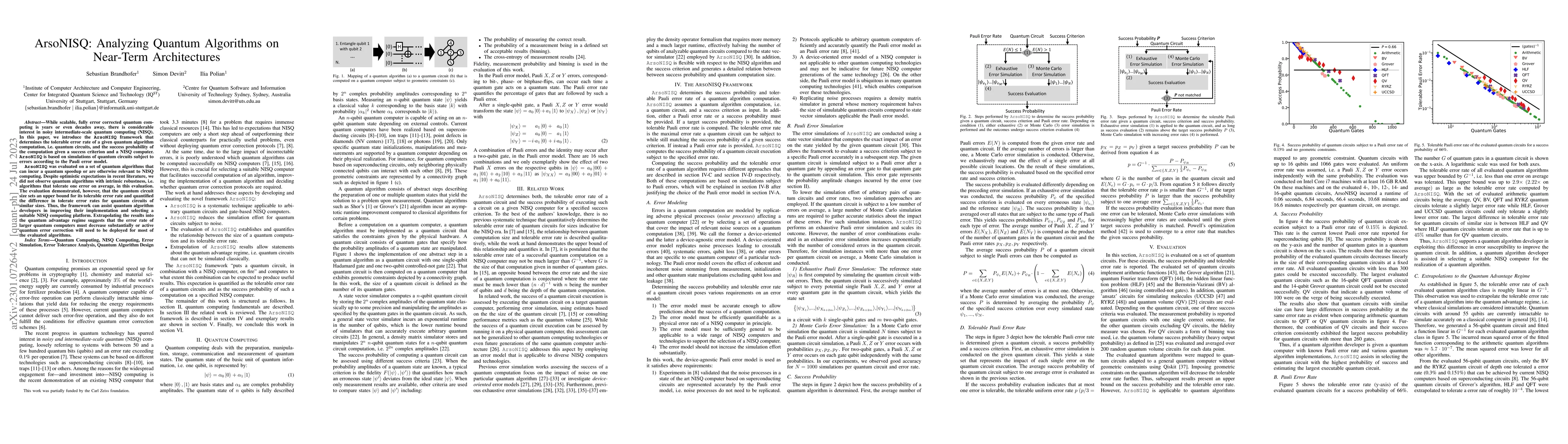Thumbnail for ArsoNISQ: Analyzing Quantum Algorithms on Near-Term Architectures