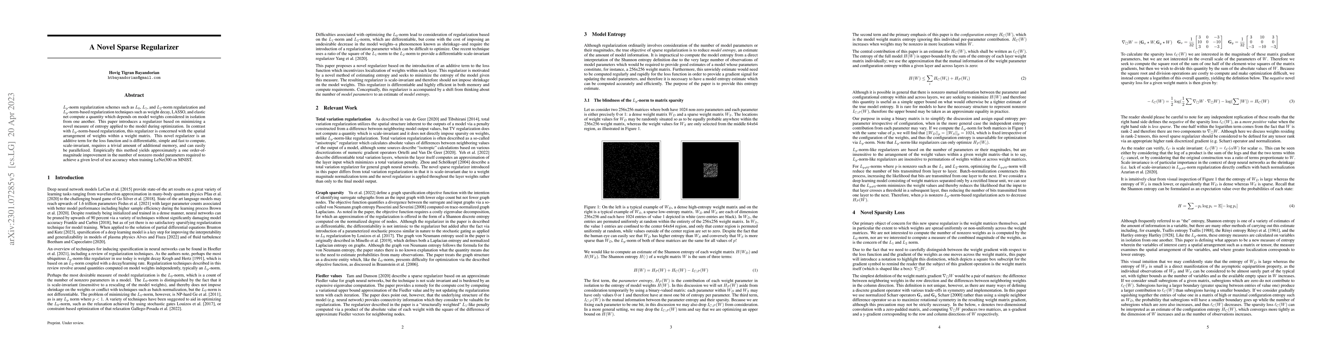 Thumbnail for A Novel Sparse Regularizer