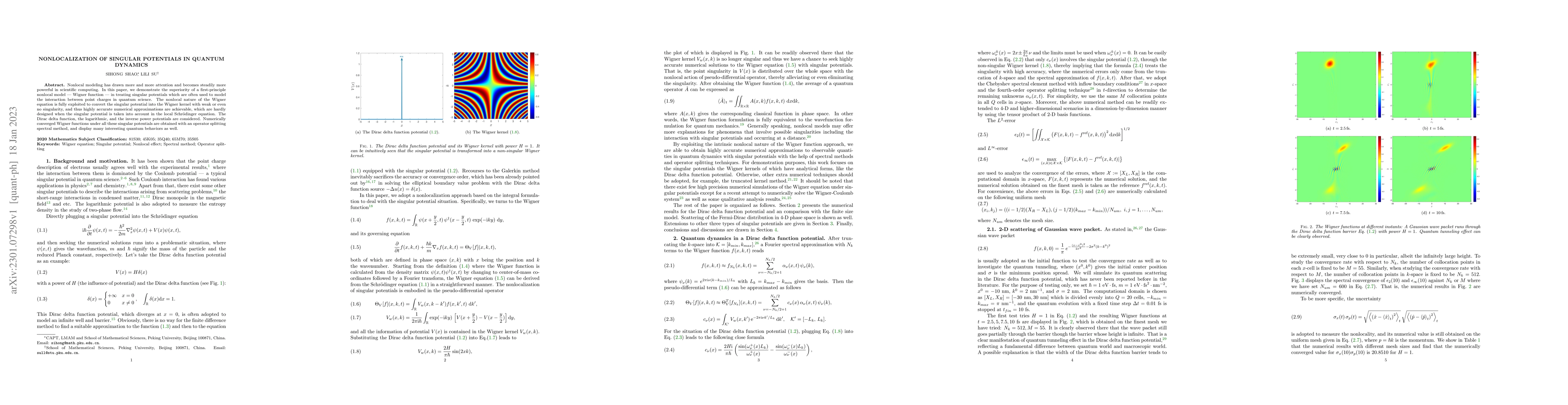 Thumbnail for Nonlocalization of singular potentials in quantum dynamics