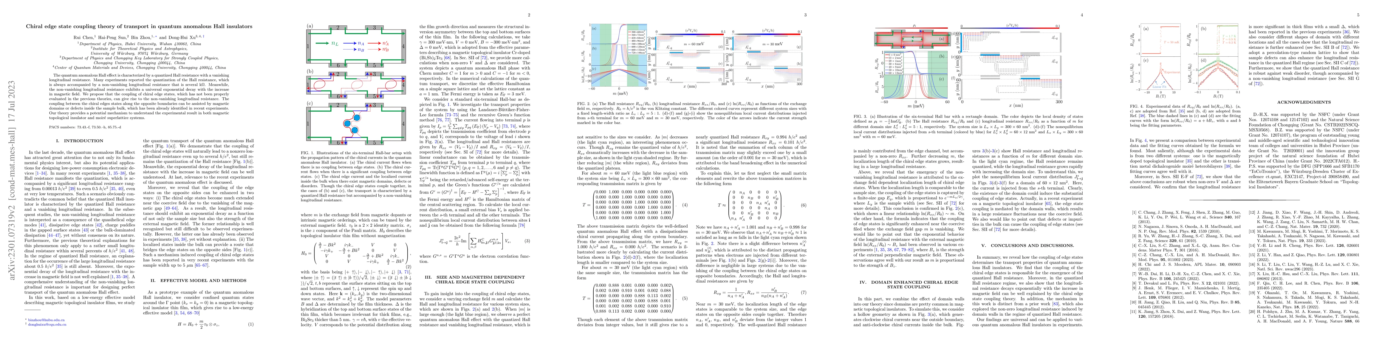 Thumbnail for Chiral edge state coupling theory of transport in quantum anomalous Hall
  insulators
