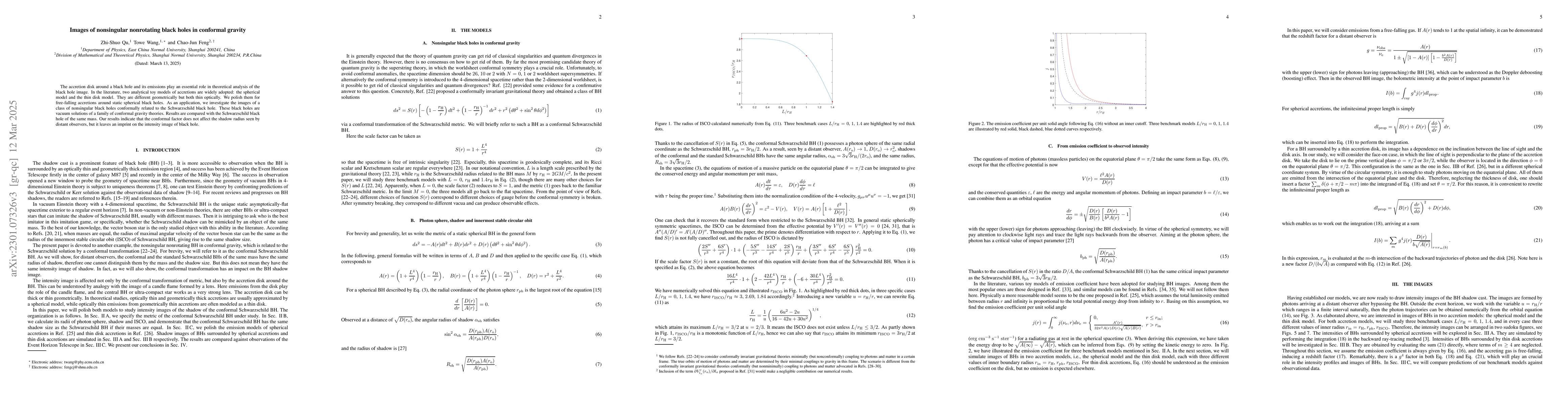 Thumbnail for Images of nonsingular nonrotating black holes in conformal gravity