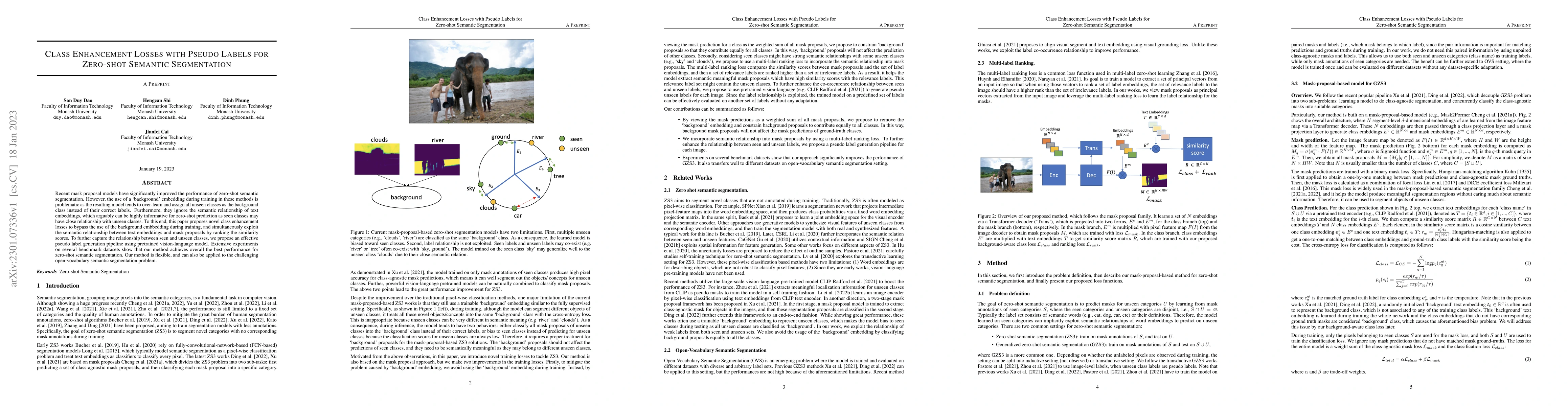 Thumbnail for Class Enhancement Losses with Pseudo Labels for Zero-shot Semantic
  Segmentation