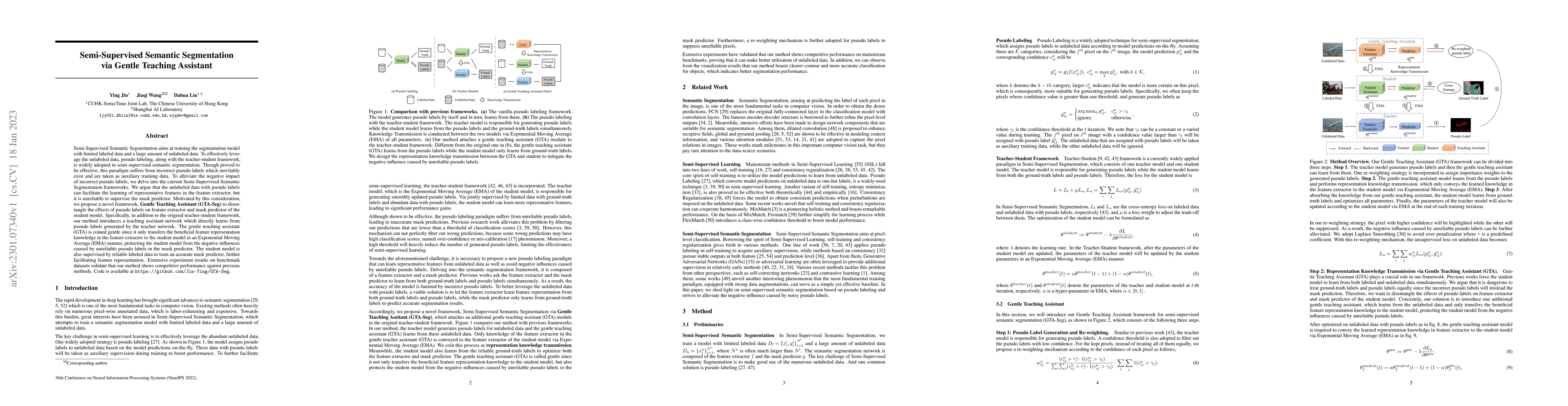 Thumbnail for Semi-Supervised Semantic Segmentation via Gentle Teaching Assistant