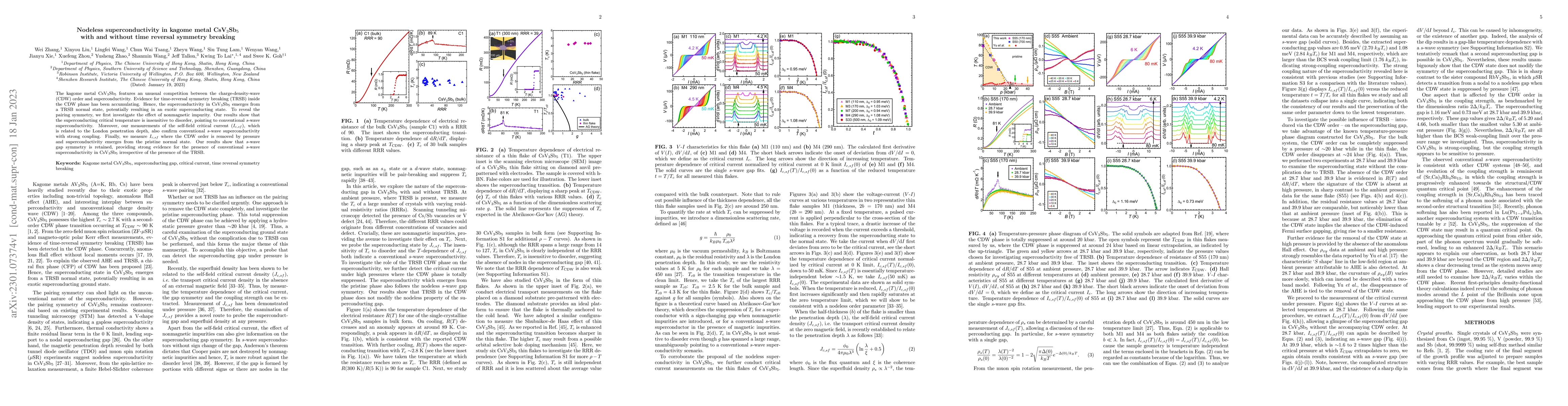Thumbnail for Nodeless superconductivity in kagome metal CsV$_{3}$Sb$_{5}$ with and
  without time reversal symmetry breaking