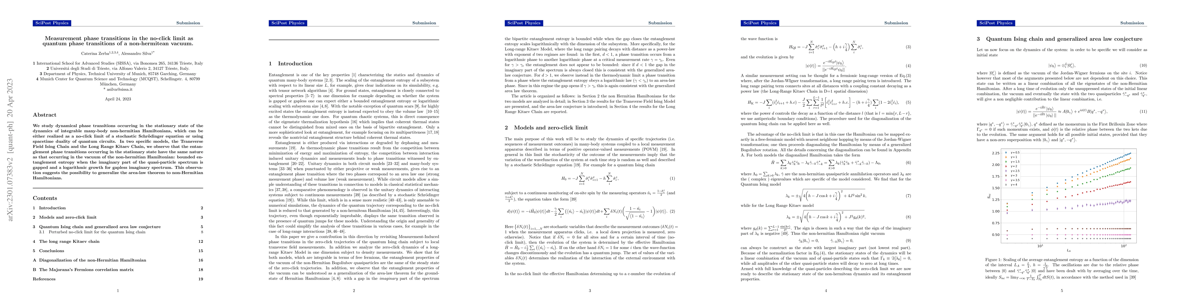 Thumbnail for Measurement phase transitions in the no-click limit as quantum phase
  transitions of a non-hermitean vacuum