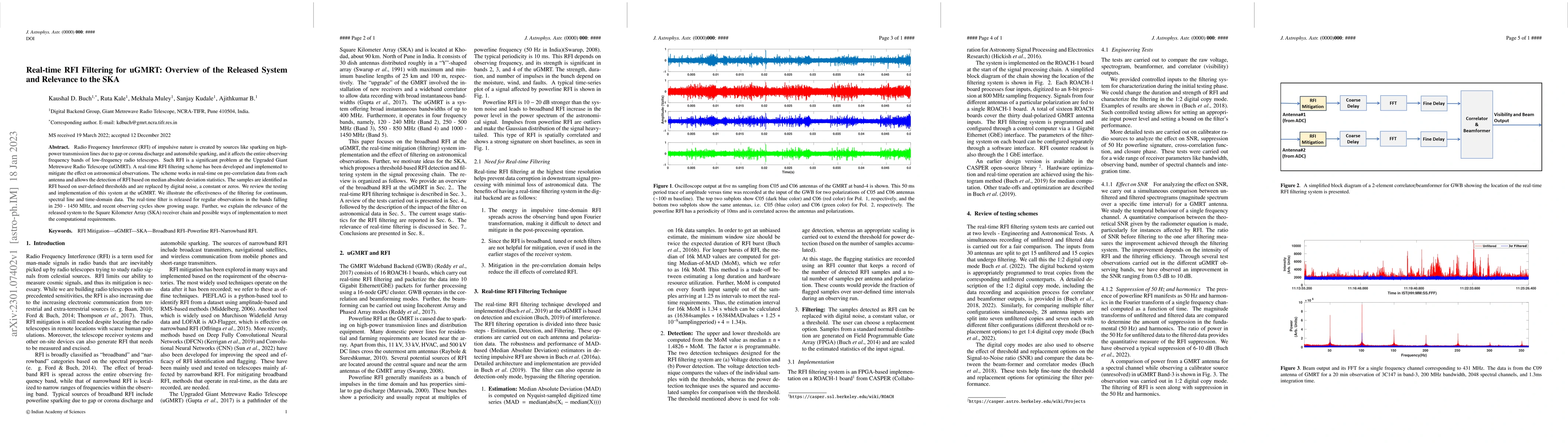 Thumbnail for Real-time RFI Filtering for uGMRT: Overview of the Released System and
  Relevance to the SKA
