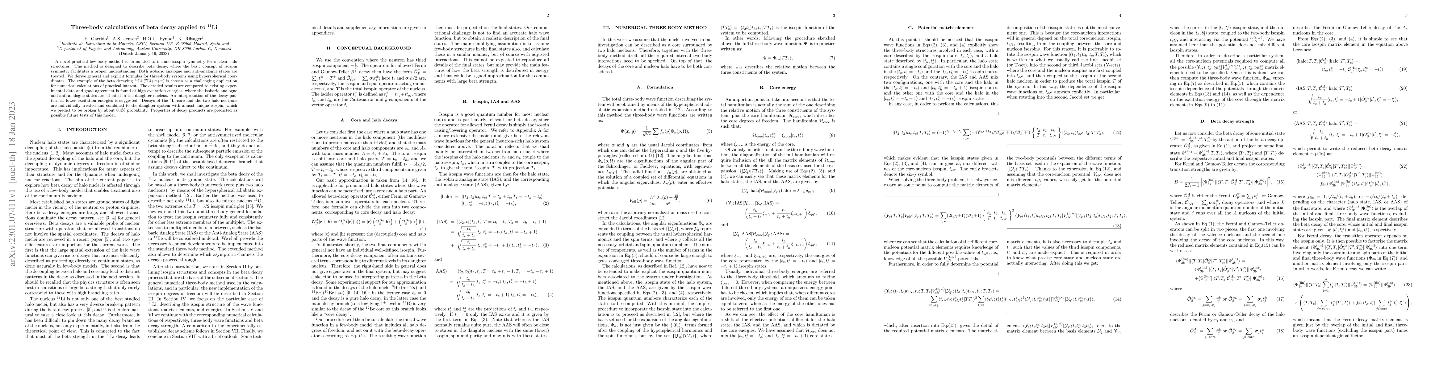 Thumbnail for Three-body calculations of beta decay applied to $^{11}$Li