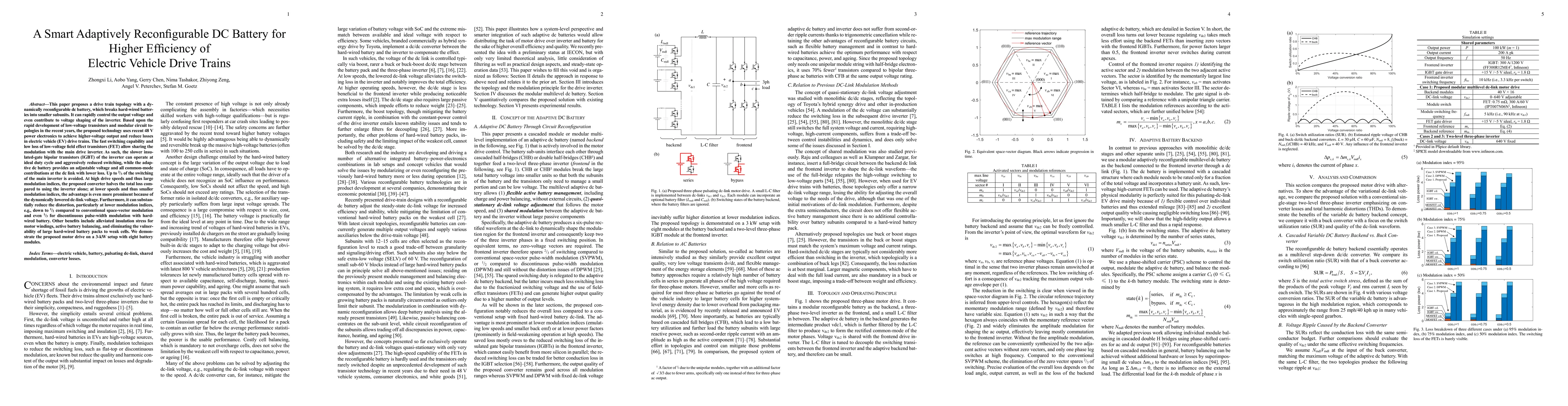 Thumbnail for A Smart Adaptively Reconfigurable DC Battery for Higher Efficiency of
  Electric Vehicle Drive Trains