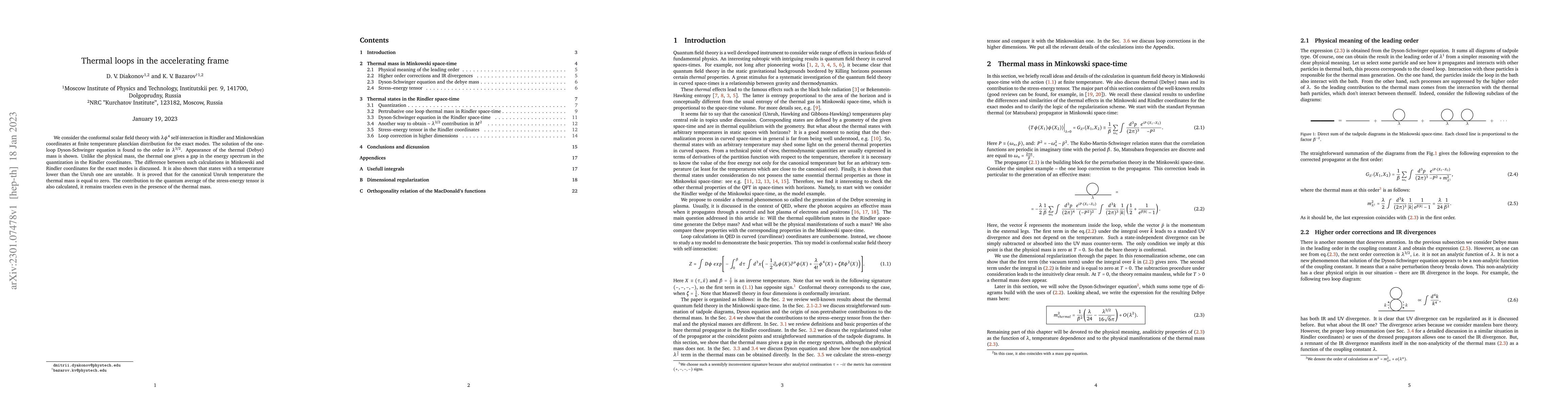 Thumbnail for Thermal loops in the accelerating frame