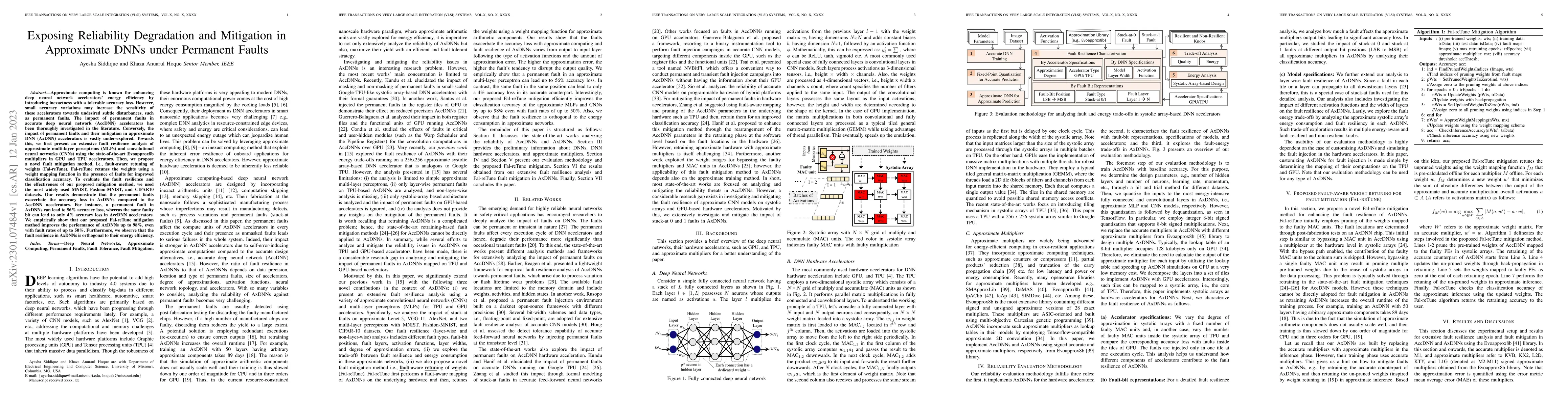 Thumbnail for Exposing Reliability Degradation and Mitigation in Approximate DNNs
  under Permanent Faults